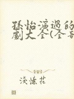 孙怡演过的电视剧大全(全部)