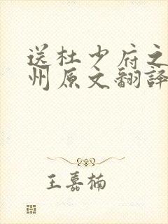 送杜少府之任蜀州原文翻译 送杜少府之任蜀州原文翻译