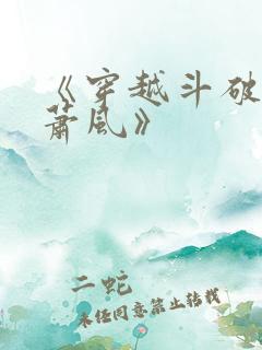 《穿越斗破名叫萧风》