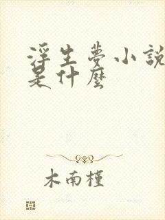 浮生梦小说讲的是什么