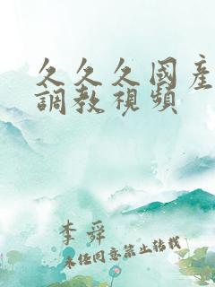 久久久国产精品调教视频