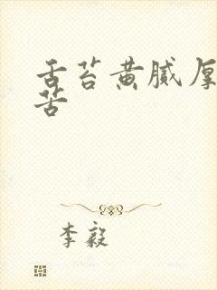 舌苔黄腻厚,口苦