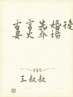 古言先婚后爱追妻火葬场