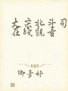 大宋北斗司免费在线观看