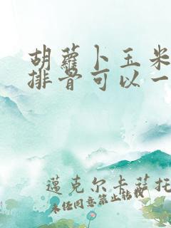 胡萝卜玉米冬瓜排骨可以一起煲汤吗