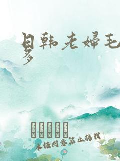 日韩老妇毛多水多
