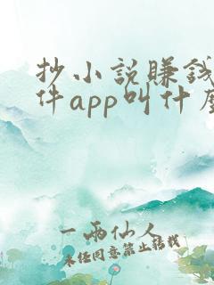 抄小说赚钱的软件app叫什么