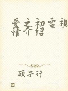 爱之初电视剧剧情介绍