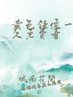 黄色录像一级久久免费看