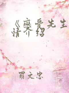《恋爱先生》剧情介绍
