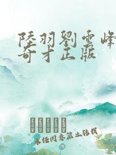 陆羽刘云峰鸿途奇才正版