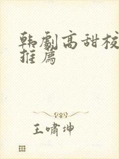 韩剧高甜校园剧推荐