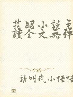 花昭小说免费阅读全文无弹窗