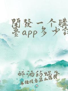 开发一个购物平台app多少钱
