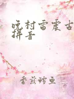 晚村雷震古诗词拼音