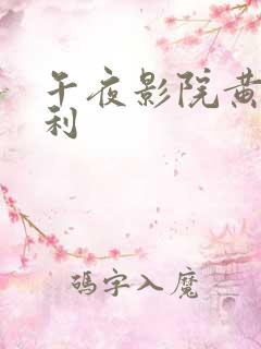 午夜影院黄色福利