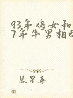 93年鸡女和97年牛男相配吗