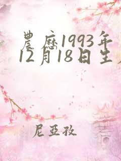 农历1993年12月18日生辰八字