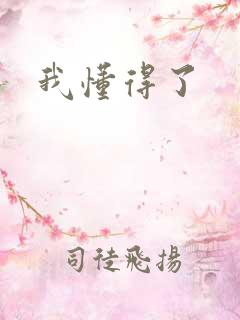 我懂得了