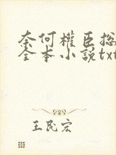 奈何权臣总撩我全本小说txt下载