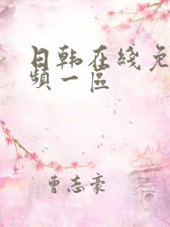 日韩在线免费视频一区