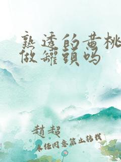 熟透的黄桃还能做罐头吗