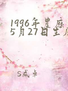 1996年农历5月27日生辰八字 1996年农历5月27日生辰八字