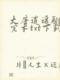 大唐逍遥驸马爷完本txt下载