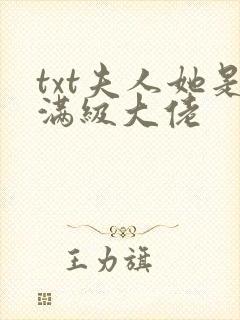 txt夫人她是满级大佬