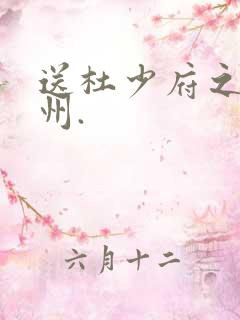 送杜少府之任蜀州. 送杜少府之任蜀州.
