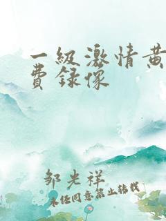 一级激情黄色免费录像