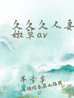 久久久人妻少妇嫩草av