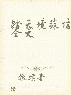 踏天境苏信主角全文