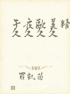 午夜欧美精品久久久久久