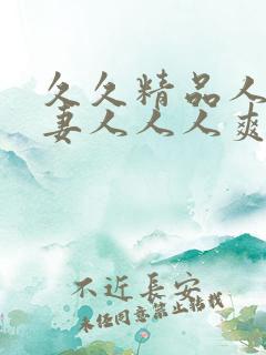 久久精品人人人妻人人人爽