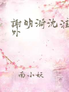 谢明漪沈淮舟番外