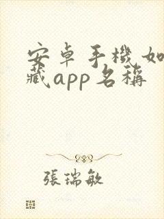 安卓手机如何隐藏app名称