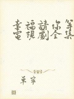 幸福请你等等我电视剧全集免费观看微信