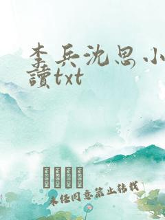 李兵沈思小说阅读txt