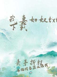 我妻如奴txt下载