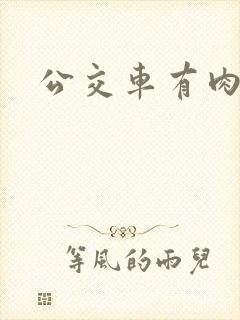 公交车有肉小说