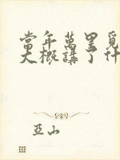 当年万里觅封侯大概讲了什么