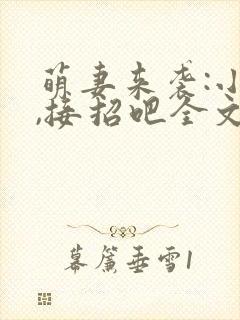 萌妻来袭:小叔,接招吧全文免费阅读