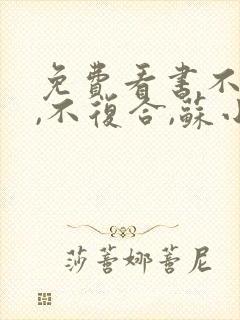 免费看书不原谅,不复合,苏小姐独美