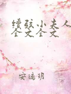 续弦小夫人阅读全文全文
