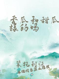 香瓜和甜瓜是一样的吗