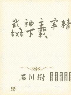 武神主宰精校版txt下载