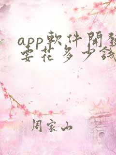 app软件开发要花多少钱