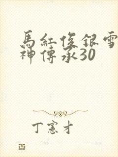 马红俊银雪意欲神传承30