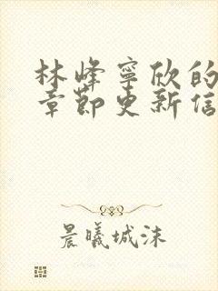 林峰宁欣的最新章节更新信息